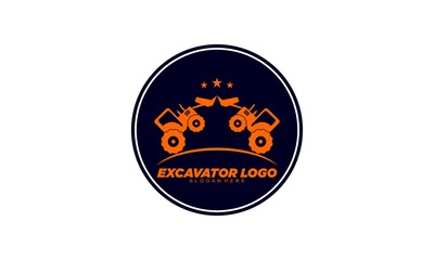 Fototapeta na wymiar Excavator silhouette icon