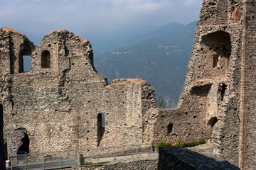 Abbey of San Michele della Chiusa, also called Sagra di San Michele is an architectural complex perched on the summit of Mount Pirchiriano, at the entrance to the Val di Susa