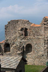 Abbey of San Michele della Chiusa, also called Sagra di San Michele is an architectural complex perched on the summit of Mount Pirchiriano, at the entrance to the Val di Susa