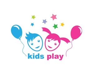 kids icon logo vector illustration