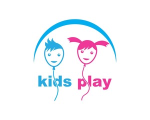 kids icon  logo vector illustration