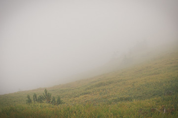 Hiking in the Low Tatra mountains in Slovakia, almost alone on the ridgeway, only majestic mountains