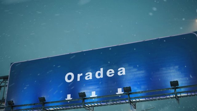 Airplane Landing Oradea in Christmas