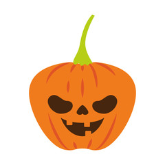halloween pumpkin with dark face