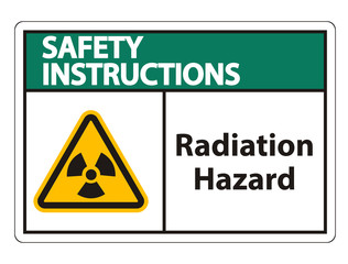 Obraz premium Radiation Hazard Symbol Sign Isolate On White Background,Vector Illustration