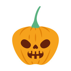halloween pumpkin with dark face