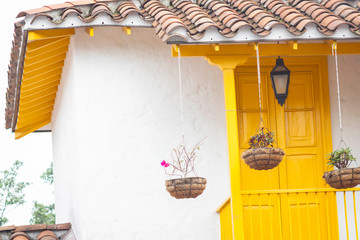 Colonial house. Colombian traditional architecture 