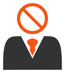 Vector mister No flat icon. Vector pictograph style is a flat symbol mister No icon on a white background. - obrazy, fototapety, plakaty