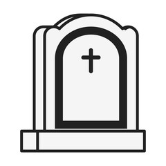 Obraz premium cemetery graveyard with cross icon