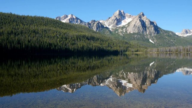 Mt. McGown reflecting in Stanley Lake, Stanley, Idaho, United States