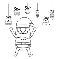 Merry christmas santa claus vector design