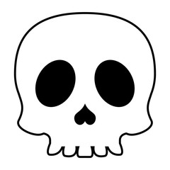 skull head halloween isolated icon