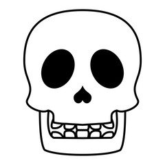 skull head halloween isolated icon