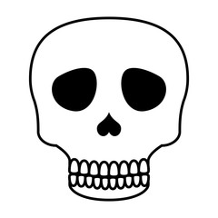 skull head halloween isolated icon