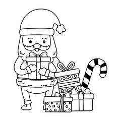Merry christmas santa claus vector design