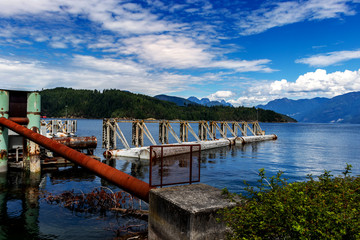 Waiting for the Ferry to dock near Earl's Cove, BC