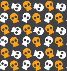 vector seamless with skull dark background
