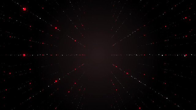 Analytical visualisation guideway of data moving through the dark night space on high speed.