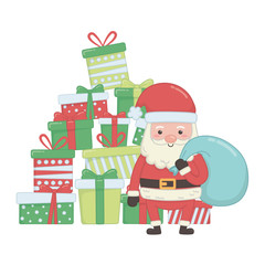 Merry christmas santa claus vector design