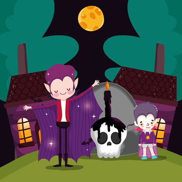 kids with costume halloween image