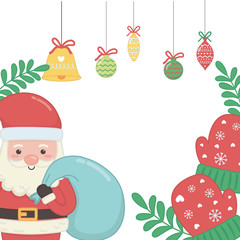 Merry christmas santa claus vector design