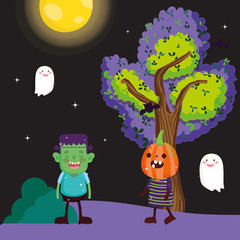 kids with costume halloween image