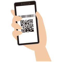 QRコード　決済　手元　