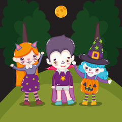 kids with costume halloween image