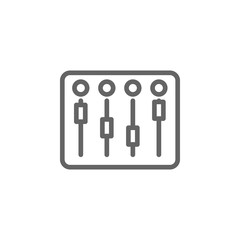 Mixer, music icon. Element of theater icon. Thin line icon