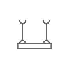 Trapeze, carnival icon. Element of theater icon. Thin line icon