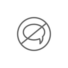 Ban, speak icon. Element of theater icon. Thin line icon