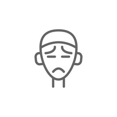 Mime, theater icon. Element of theater icon. Thin line icon