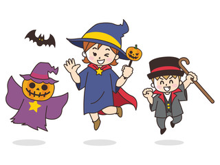 ハロウィンのコスプレイヤー