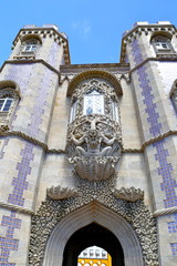 The Pena palace in Sintra, Portugal (Parque e Palacio Nacional da Pena), A UNESCO World Heritage Site.