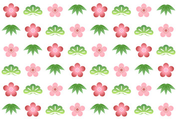 松　竹　梅　年賀状