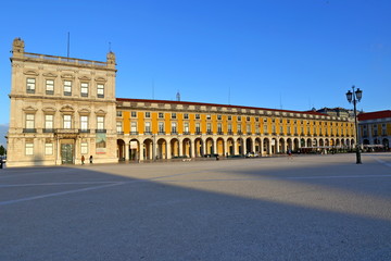 Fototapeta na wymiar The Praca do Comercio (the famous Commerce Square) in Lisbon, Portugal