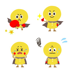 善玉菌　手描き風　キャラクターイラストセット