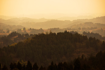 Beautiful mountain scenery, Sichuan, China.