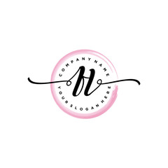 FL initial handwriting logo template. round logo in watercolor color with handwritten letters in the middle. Handwritten logos are used for, weddings, fashion, jewelry, boutiques and business