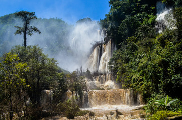Thi Lo Su Waterfall in Umphang Wildlife Sanctuary, Umphang Tak, Thailand.