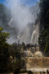 Fototapeta na wymiar Thi Lo Su Waterfall in Umphang Wildlife Sanctuary, Umphang Tak, Thailand.