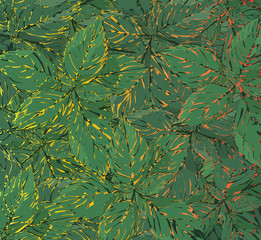 background with green leaves