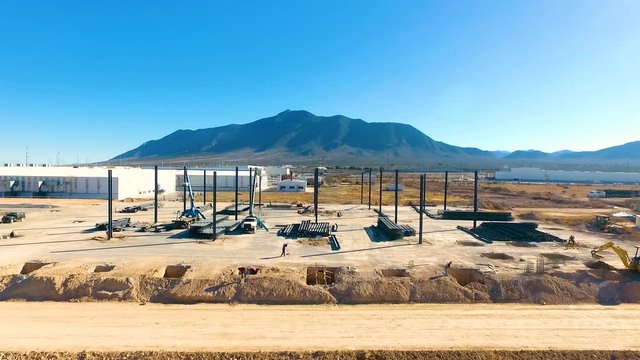 Construcci&oacute;n de nave industrial con drone