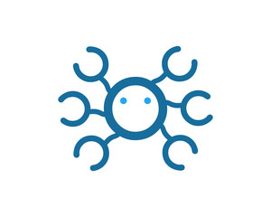 Fototapeta premium octopus c logo icon template