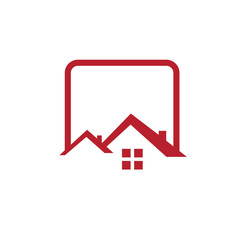 House abstract Home Construction architecture Real Estate Realty logo design vector concept illustrations