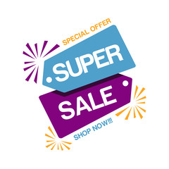 speciall offer super sale banner. poster big sale special offer discounts Vector illustration.