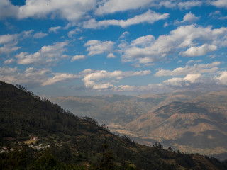 View of mountains and clouds