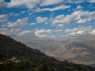 View of mountains and clouds