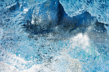 Fototapeta na wymiar Abstract frozen water.Ice texture winter background