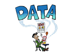 Data generated by a man reading in a connected device